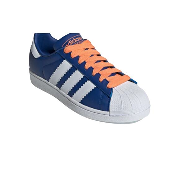 Adidas Superstar Knicks 'Collegiate Royal White Easy Orange Men Sneakers-Size: 7 - Picture 4 of 8
